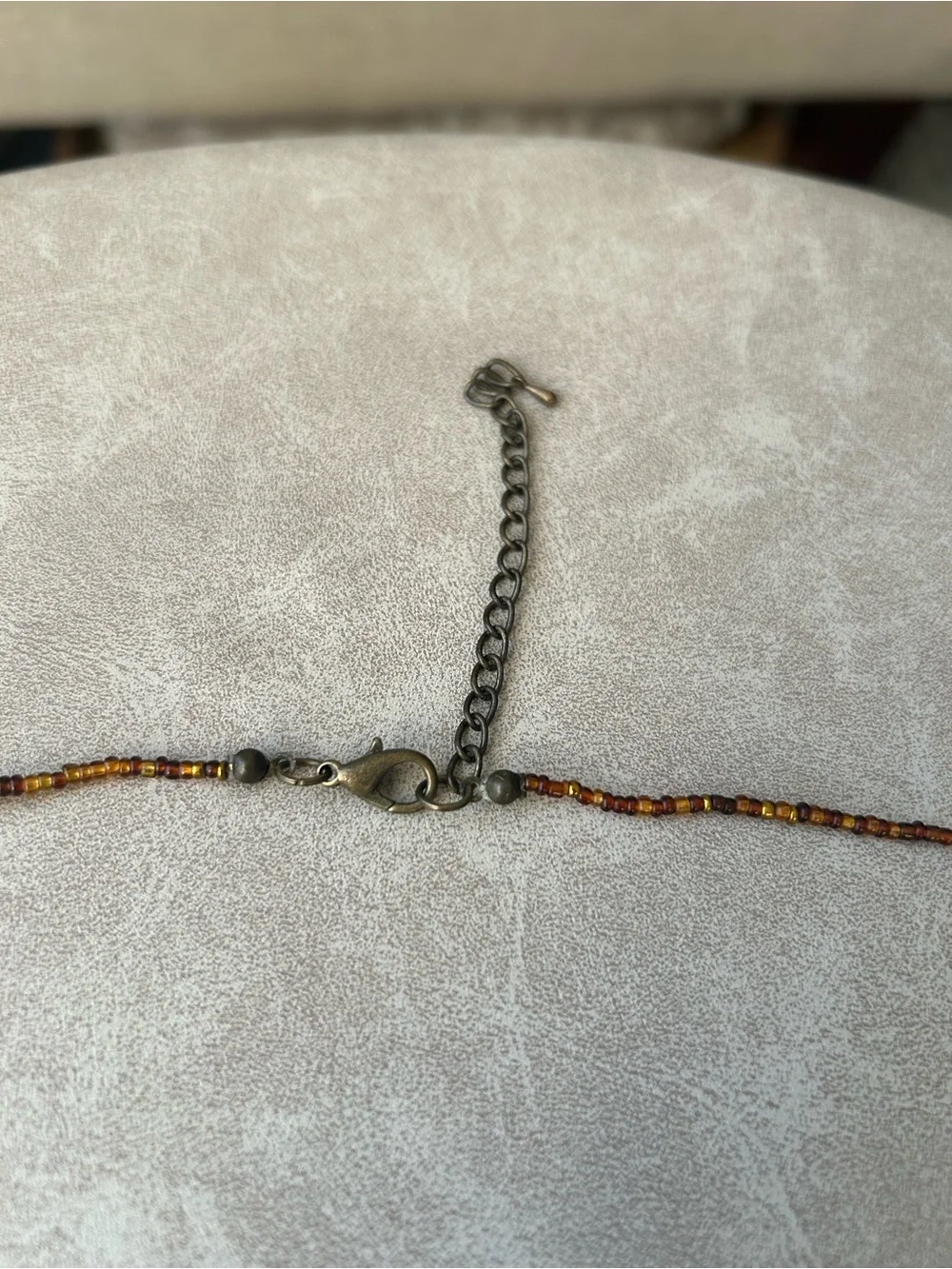✨Vintage Handcrafted Brown & Amber Beaded Women’s Necklace